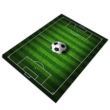Kids Football Soccer Field Rug Carpet for Boys Bedroom, Playmat Area Rug for
