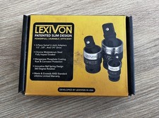 Swivel Socket Set, Impact Universal Joint 1/2" 3/8" and 1/4" U-Joint 360° Rot...