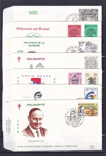 [LG78727] Belgium Nice Lot FDC First Day Cover UNG