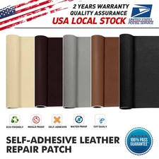 Self Adhesive PU Faux Leather Fabric Repair Patch Kit for Car seat Sofas USA