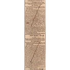Sheriff's Sales Daniel Rubicam John Barker 1806 Philadelphia Clipping SAJ6-H8