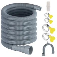 16.4ft Washing Machine Drain Hose, Universal Drain Hose Extension Kit for Was...