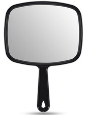 9.3 L x 6.6 W Hand Mirror, All Black Handheld...