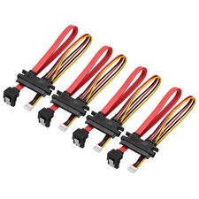 20cm PH2.0 4 Pin to SATA 7 15 Pin Power Cable, 4 Pack 90 Degree SATA Right Angle