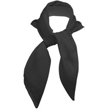 Black Classic Retro Sheer Square Chiffon Head Neck Scarf Handkerchief Women