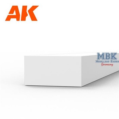 AK Interactive S.L. AK-6531 Styrene Strips 2.00 X 4.00 X 350mm (8 units)