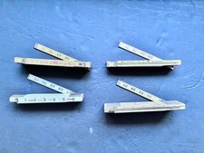 Lot of 4 Vintage Lufkin & Durall  FOLDING EXTENSION RULE RULERs 6-8 Ft Red Ends