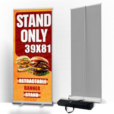 Anley Retractable Roll-Up Banner Stand with Carrying Bag Aluminum Display Stand