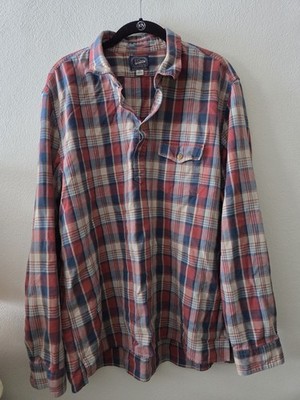 J crew one hundred percent cotton extra large plaid sharp plate cotton shirt