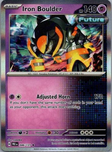 Iron Boulder 046/131 Prismatic Evolutions Rare Holo NM Pokemon TCG