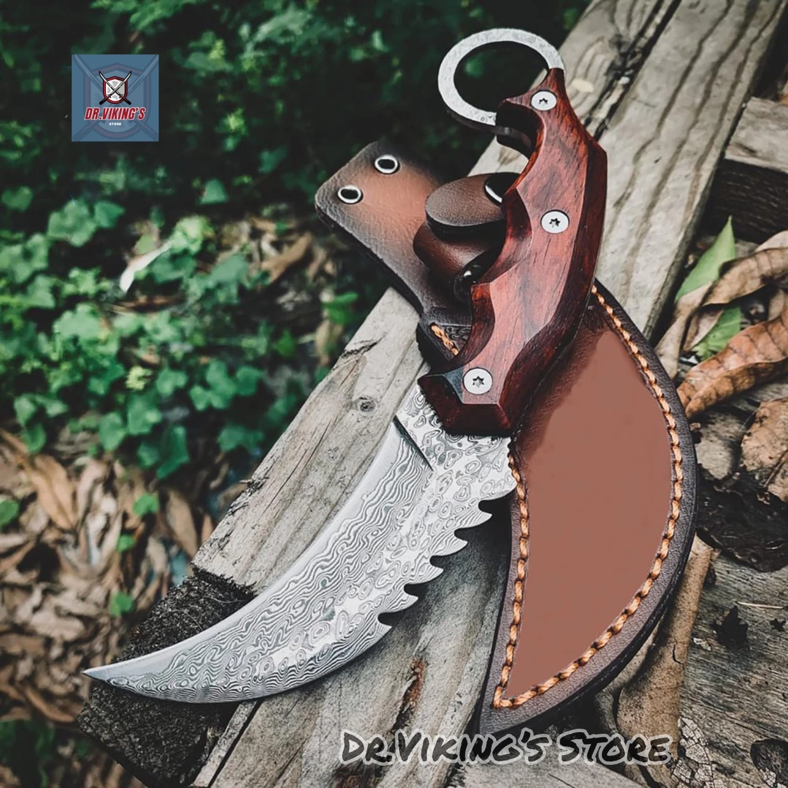 Custom Handmade Damascus Steel Personalized Karambit Knife|Hunting Knife Camping