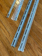 Prepac HangUps Wall Mounting Hardware 38" Metal Rail and Hook System 2 Sets