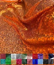 Orange Sequin Fabric for Dress and Decoration...