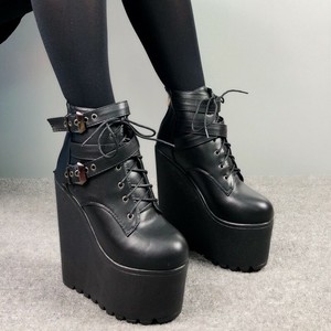 goth wedge boots