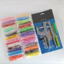 Plastic Snaps Fastener Buttons Sets Snaps Kit T5  Press Stud with Plier Tool