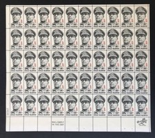 US Sheet 6¢ Stamps (50) DOUGLAS MACARTHUR c 1971 #1424 *