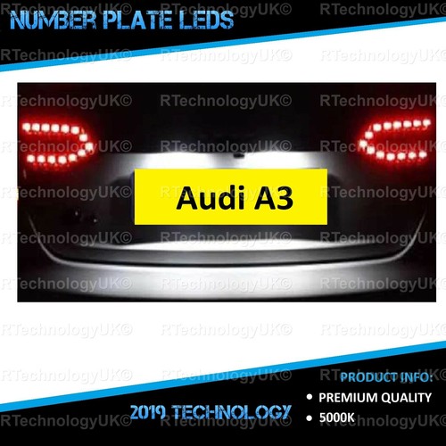 PREMIUM Audi A3 8P S3 8PA 19962008 White LED Number Plate Light Bulbs