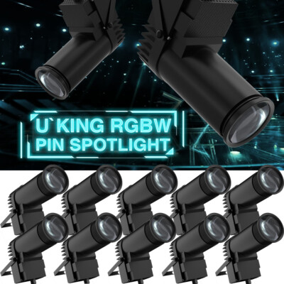 10PCS 50W PinSpot Stage Light RGBW LED DMX Light Club Party Show Disco Spotlight