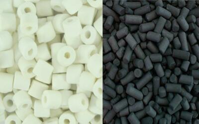 KERAMIKRINGE & KOHLE PELLETS AQUARIUM FISCHBECKEN BIOLOGISCHE FILTERMEDIEN TEICH