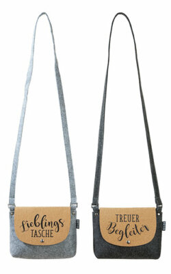 Gilde Filz Umhängetasche Tasche Henkeltasche in Ausführungen