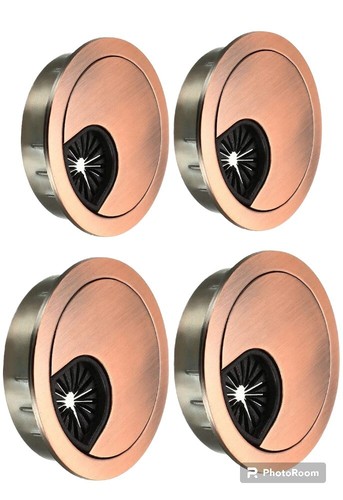 Cable Hole Cover, 2 1/8" Zinc Alloy Desk Wire Cord Cable Grommets Hole X4 - 第 1/5 張圖片