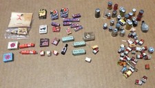 90 Piece Lot Dollhouse Miniature Grocery Pantry Food - Cans, Boxes, Jars