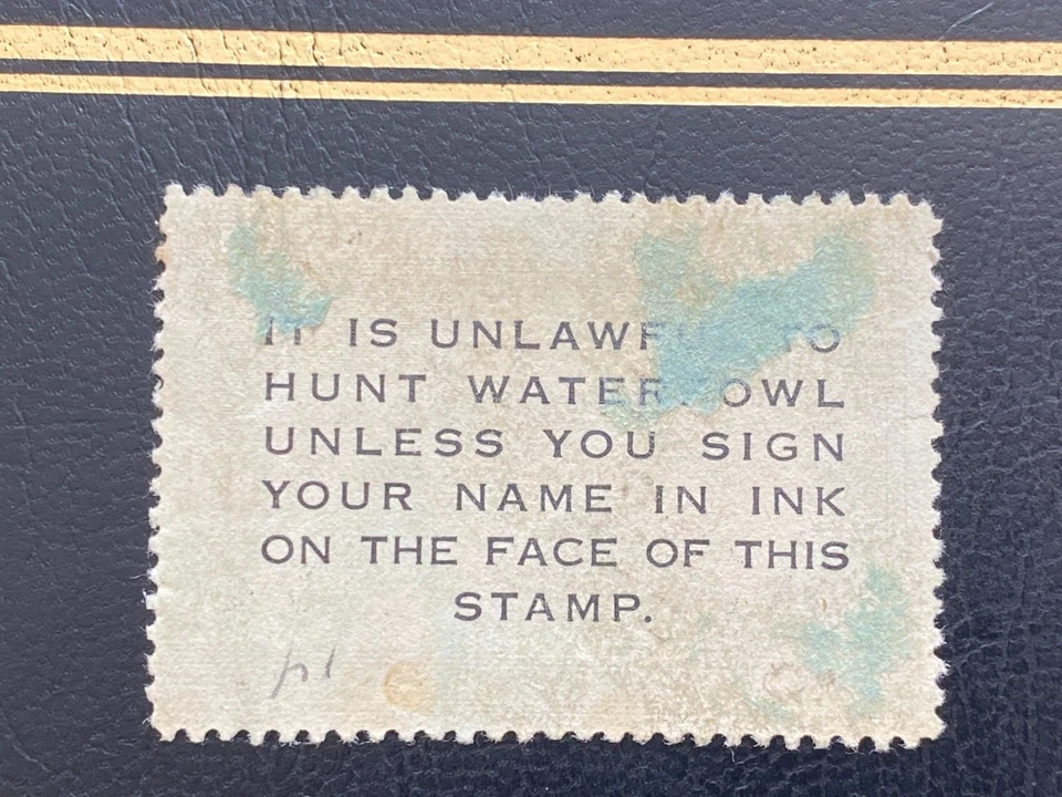 US STAMPS DEPT. OF INTERIOR RW14 $1 MIGRATORY BIRD HUNTING STAMP 1947/48, SIGNED - Image 3 of 3
