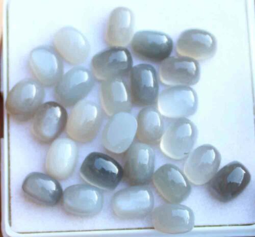 Natural Grey Moonstone Cushion Shape Cabochon Gemstone 41.40 Ct 6*8 mm - Picture 1 of 3