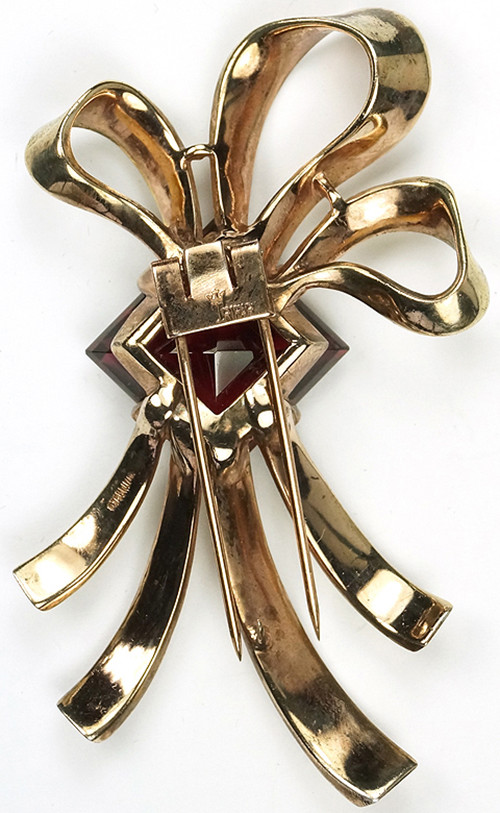 Trifari Sterling Philippe Square Cut Ruby and Yel… - image 5