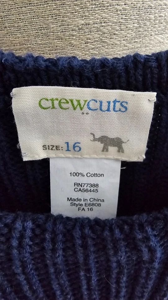 Suéter azul con volantes a rayas talla 16 Crewcuts para niñas ¡NUEVO SIN ETIQUETAS, HERMOSO!! Foto 2 de 4