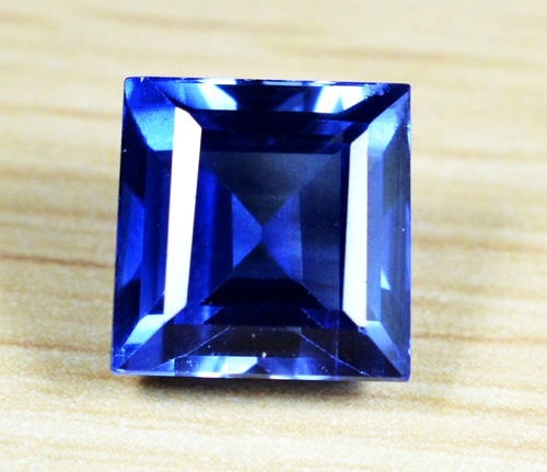 Topaze Bleue Naturelle 3,4 Carats - Pierre Précieuse Carrée En Vrac Pour Bijouterie Et Collection