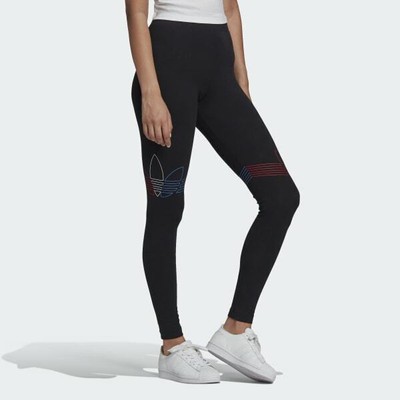 Adidas GN2867 Women originals Adicolor Tricolor Tights Black | eBay