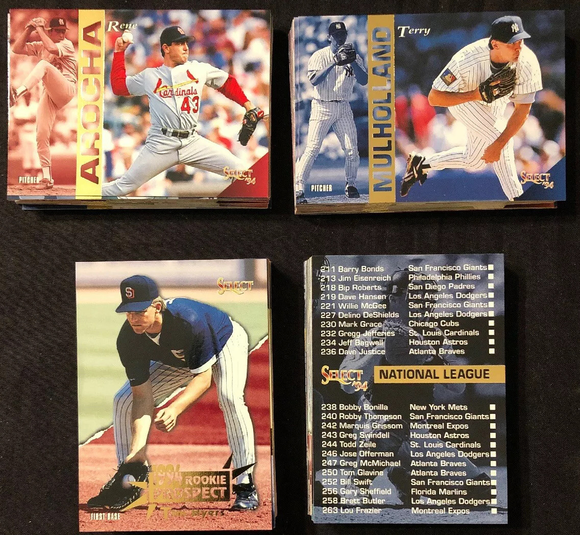 1994 Pinnacle Select Baseball Cards Singles You Pick