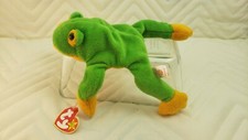 Ty Beanie Baby Smoochy The Green Yellow Frog Retired 1997 With Swing Tag 8"