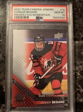 Connor Bedard 2022 Team Canada Juniors Prospectus Momentous  #78 Psa10 🔥🔥🔥