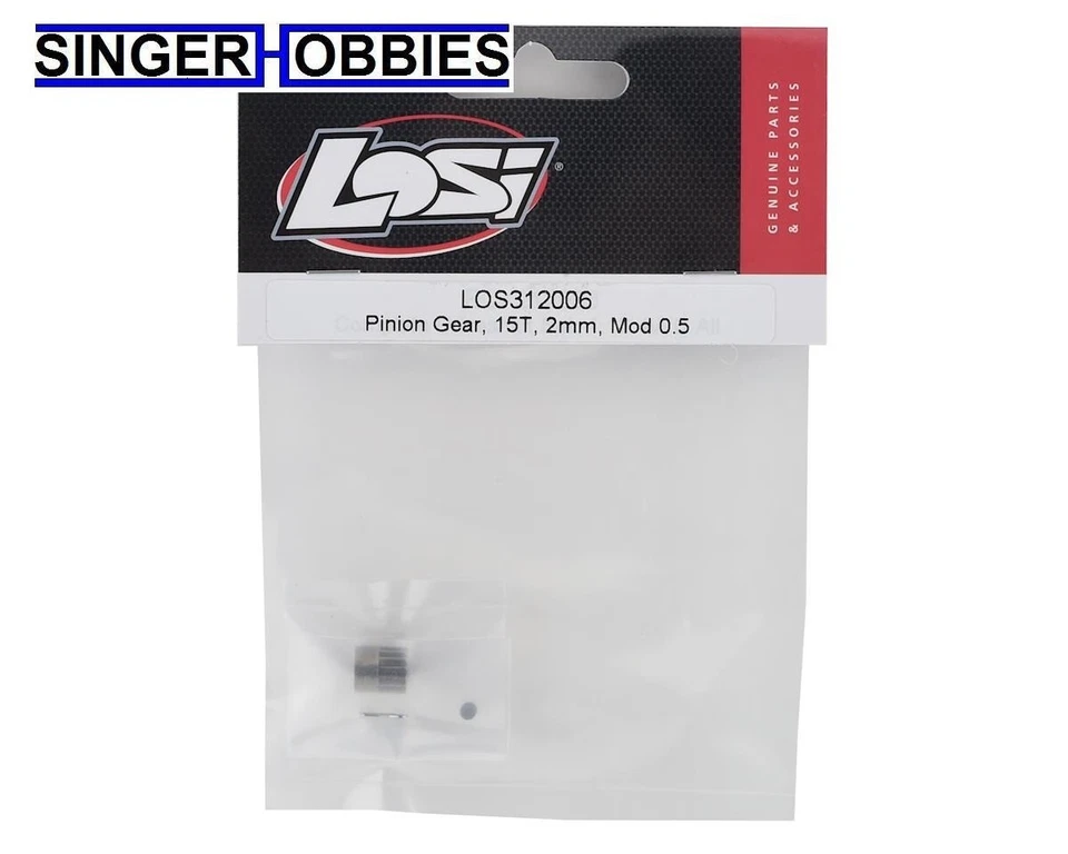 LOSI LOS312006 2mm Mod 0.5 Pinion Gear (15T) NEW IN PACKAGE HH - Image 2 of 2