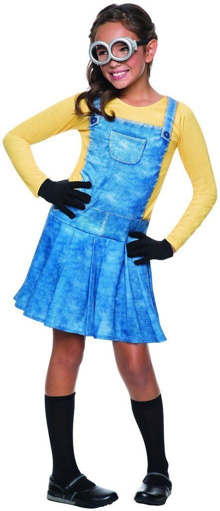 Girls Child FEMALE MINION Despicable Me Minions Costume Small Age 4 to 6 years