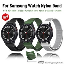 Loop Nylon Band Strap For Samsung Galaxy Watch 6 Classic 47mm 6 5 4 40 44mm 5Pro