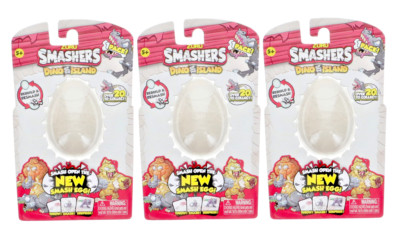 3 ZURU Smashers Dino Island Surprise Mystery Smash Dino Eggs NEW