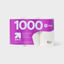 1000ct Septic Safe 1-Ply Toilet Paper - up up  