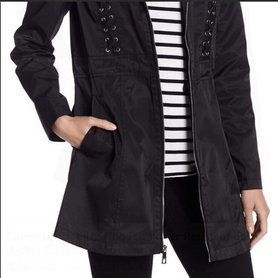 Guess Womens Lace Up Hooded Water 