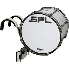 Sound Percussion Labs Birch Marching Bass Drum with Carrier - White 16 x 14 in.