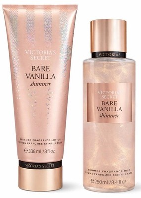 Victoria s Secret Bare Vanilla Shimmer Mist & Lotion Set 2 Pc Fragrance New