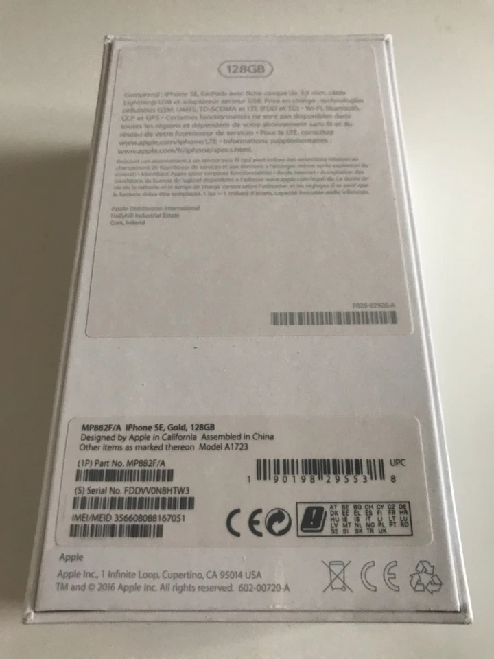 Apple iPhone SE 1ère génération 2016 Or 128 Go - neuf sous cellophane intact - Photo 2/4