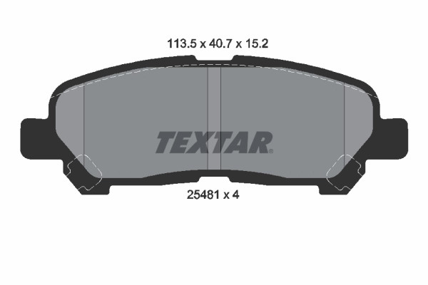Plaquettes de frein Textar 2548101 sans poussière pour remplacer OE 044660E020 usé
