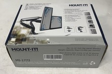 Mount-It Dual Monitor Desk Mount With Gas Spring Arms, Black MI-1772