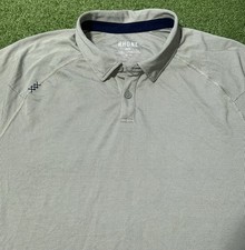 Rhone Polo Shirt Mens Size XL Gray Stretch Tech Active Golf Short Sleeve