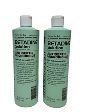 Ayrio Veterinary Antiseptic Microbicide Betadine Solution Lot Of 2 - 16 Fl Oz