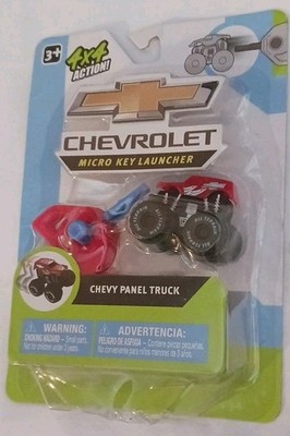 Chevrolet Micro Key Launcher Toy Truck W/ 4x4 Action Chevy Panel Truck