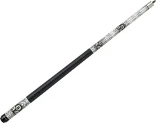 Eight Ball Mafia EBM03 Skull 8 Ball Flower Black/White Pool/Billiards Cue Stick